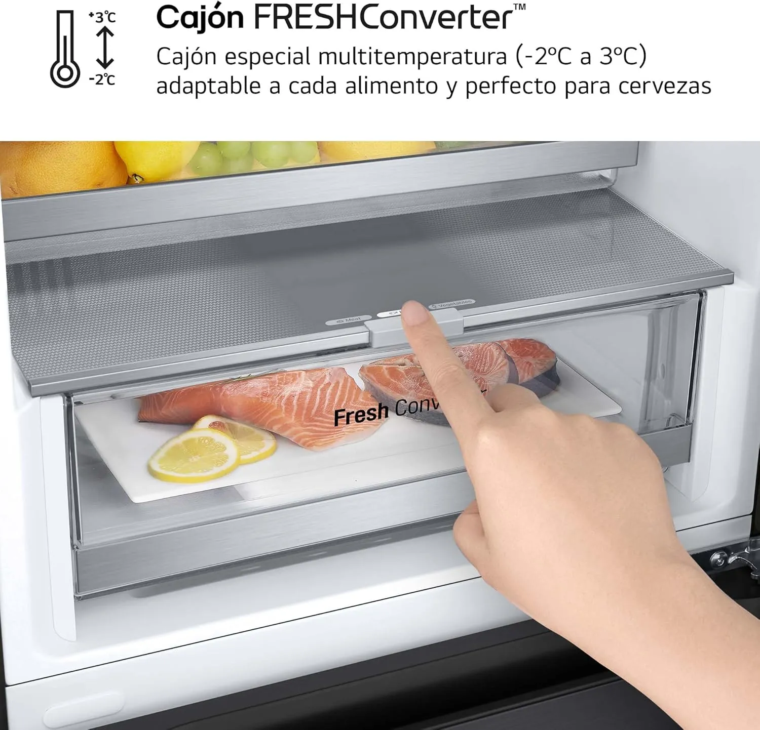 LG GBV3100CSW - Frigorífico Combi, Nevera 2 Puertas, Door Cooling+, Clasificación C, Capacidad de 374 L, Serie 300, 1.86 m, Blan